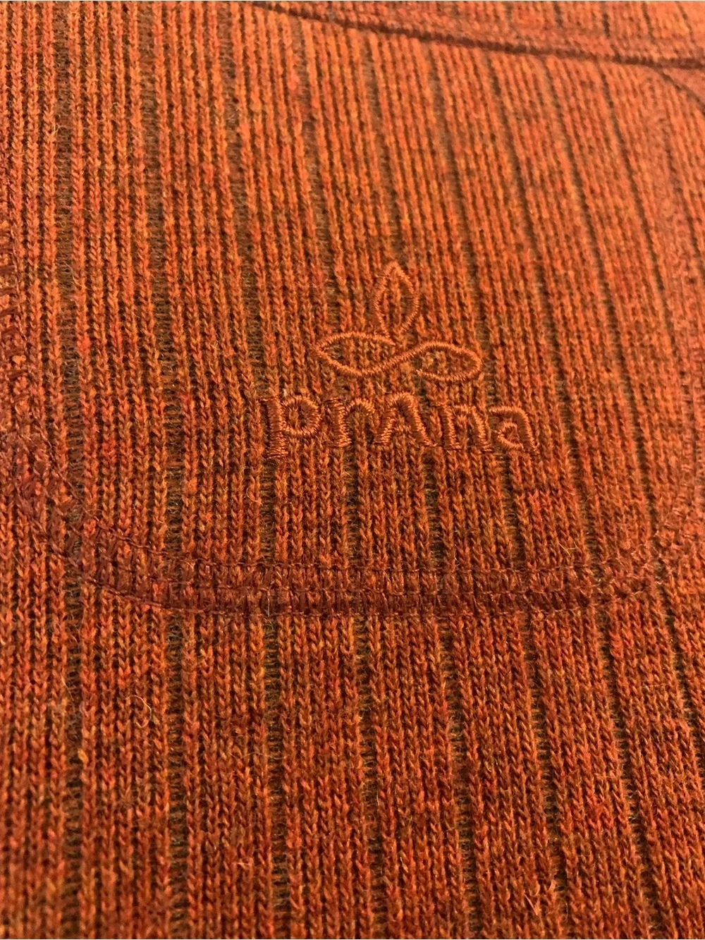 Prana Men's Rust & Charcoal Wool Sweater Jacket